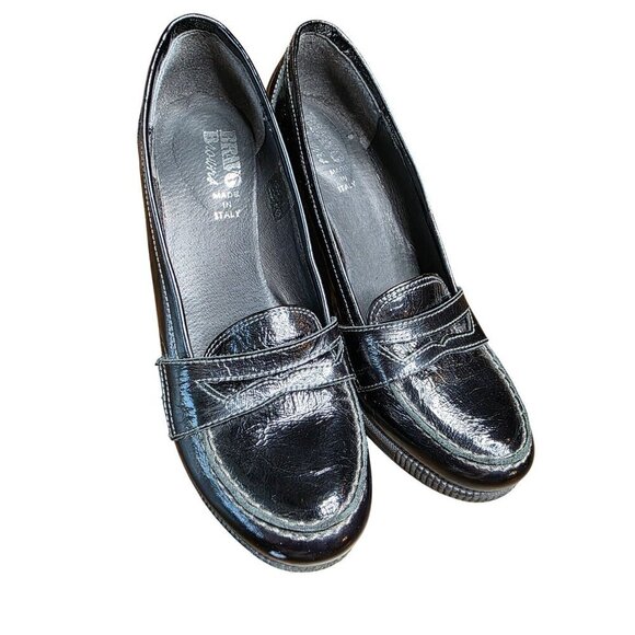 Bravo browns made in Italy leather women wedges shoes size 7.5 - Picture 11 of 14